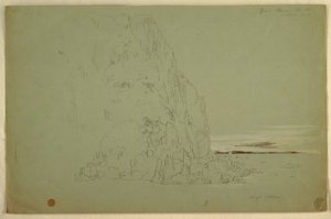 Dibujo, "Cabeza meridional", 1851 de Frederic Edwin Church