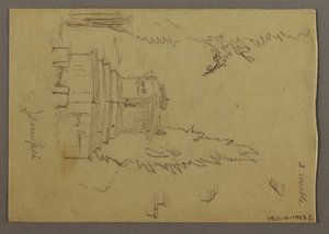 Dibujo, Stage-Coach, posiblemente 1868-69 de Frederic Edwin Church