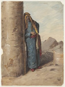 Dibujo, Beduino de pie, 1868