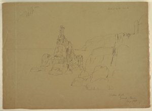 Dibujo, "Statue Rock", septiembre de 1851