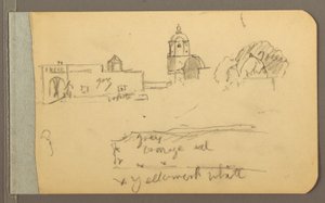 Dibujo, Steeple, Cúpula de iglesia, 1889 de Frederic Edwin Church