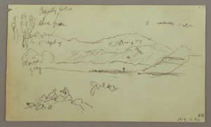 Dibujo, Arco de piedra, Base de piedra, 27 de abril de 1868 de Frederic Edwin Church