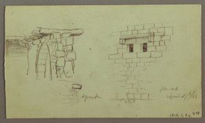 Dibujo, Estudios de arcos y base del arco, abril de 1868 de Frederic Edwin Church