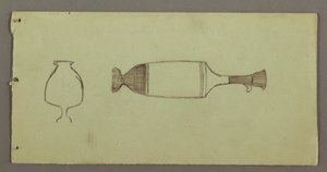 Dibujo, Estudios de objetos del Museo de Atenas, posiblemente 1869
