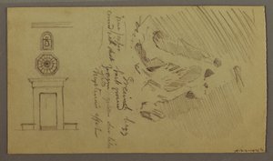 Dibujo, Estudios de piezas de mesa, posiblemente 1868-69 de Frederic Edwin Church