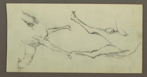 Dibujo, Estudio de patas de camello, posiblemente 1868 de Frederic Edwin Church
