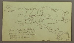 Dibujo, Estudio de la ladera de un valle, 4 de mayo de 1868