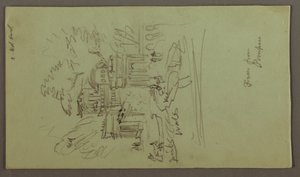 Dibujo, Estudio de un fresco de Pompeya, posiblemente 1868-69 de Frederic Edwin Church