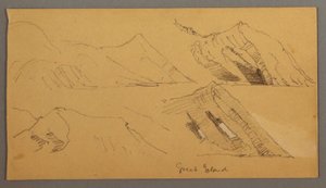 Dibujo, Estudio de acantilados rocosos, posiblemente 1859 de Frederic Edwin Church