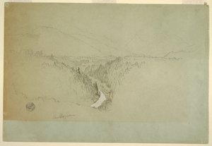 Dibujo, Cumbre del Watzman, Berchtesgaden, Baviera, 1868 de Frederic Edwin Church