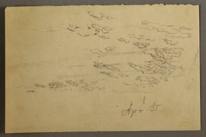 Dibujo, Sol y nubes, abril de 1855 de Frederic Edwin Church