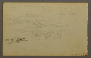 Dibujo, Sol tras las nubes, 1844 de Frederic Edwin Church