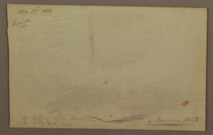 Dibujo, Puesta de sol detrás de la cresta (Aurora), 1864