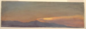 Dibujo, Estudio de nubes al atardecer, ca. 1880