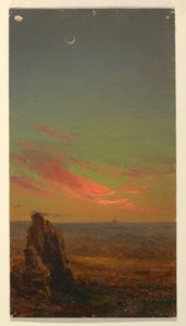 Dibujo, Puesta de sol cerca de Roma, 1868-69 de Frederic Edwin Church