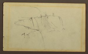 Dibujo, Las cataratas americanas, río Niágara, posiblemente 1858