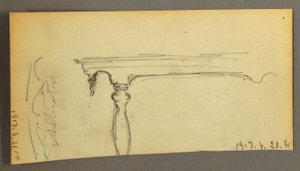 Dibujo, Tres vacas en un camino en el bosque, ca. 1845 de Frederic Edwin Church
