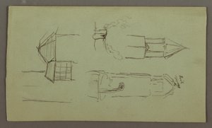 Dibujo, Torres, Tejados, Spicket, Tejado, Julio 1868