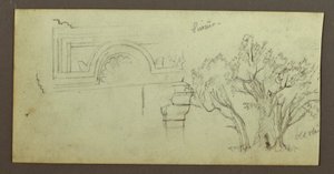 Dibujo, Árboles, Festoneado, Febrero posiblemente 1868 de Frederic Edwin Church