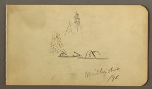 Dibujo, Árboles y rocas en el agua, 1878 de Frederic Edwin Church