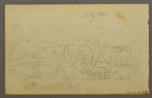 Dibujo, Árboles, vaca, 1844 de Frederic Edwin Church