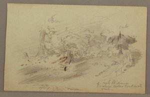Dibujo, Árboles, posiblemente 1860s de Frederic Edwin Church
