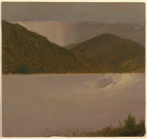 Dibujo, Dos estudios de nubes y cimas de montañas, agosto de 1865 de Frederic Edwin Church