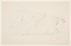 Dibujo, Parte superior de la Gran Cuenca, Monte Katahdin, septiembre de 1877 de Frederic Edwin Church