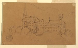 Dibujo, Valais, Suiza, agosto de 1868 de Frederic Edwin Church