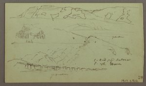 Dibujo, Valle, abril posiblemente 1868 de Frederic Edwin Church