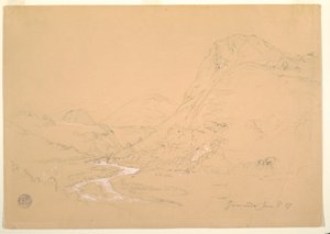 Dibujo, Valle cerca de Guaranda, 3 de junio de 1857 de Frederic Edwin Church