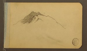Dibujo, Valle; Verso: Pico de montaña, 1889 de Frederic Edwin Church