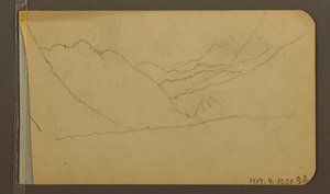 Dibujo, Valle; Verso: Pico de montaña, 1889 de Frederic Edwin Church