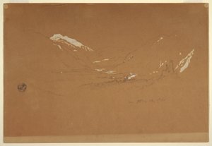 Dibujo, Valle "cerca de Golling", Austria, 5 de agosto de 1868 de Frederic Edwin Church