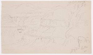 Dibujo, Valle de El Yemen, 20 de febrero de 1868 de Frederic Edwin Church
