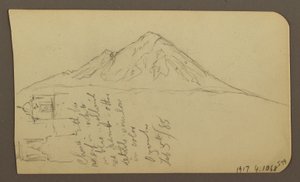Dibujo, Vista cerca de la orilla del lago, Cuitzeo; Verso: vista cerca de la orilla del lago, Cuitzeo, febrero de 1885 de Frederic Edwin Church