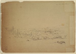 Dibujo, Vista desde la isla de Grand Manan, Canadá, hacia el mar, septiembre de 1851 de Frederic Edwin Church