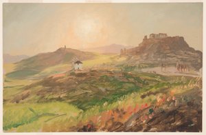 Dibujo, Vista de la Acrópolis, Atenas, abril de 1869 de Frederic Edwin Church