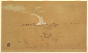 Dibujo, Volcán, Sangay, 11 de julio de 1857 de Frederic Edwin Church