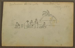 Dibujo, Lavandera en Barranquilla, Colombia, mayo de 1853 de Frederic Edwin Church