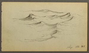 Dibujo, Olas, 1860 de Frederic Edwin Church