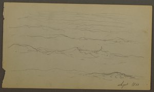 Dibujo, Olas, 1860 de Frederic Edwin Church