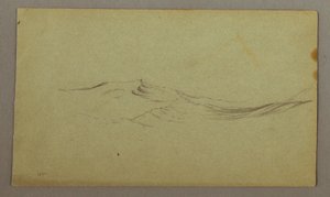 Dibujo, Olas, posiblemente 1860 de Frederic Edwin Church