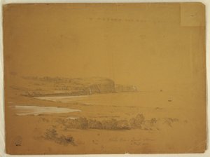 Dibujo, Whale Cove, Isla de Grand Manan, Canadá, septiembre de 1851 de Frederic Edwin Church