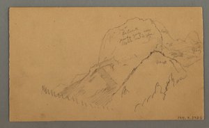 Dibujo, Picos boscosos, 27 de julio de 1868 de Frederic Edwin Church