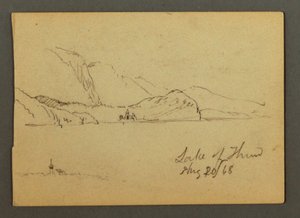 Dibujo, lago de Thun, Oberland bernés, 20 de agosto de 1868 de Frederic Edwin Church