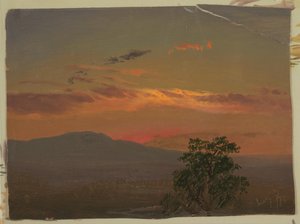 Paisaje al Atardecer, Hudson, N.Y. de Frederic Edwin Church