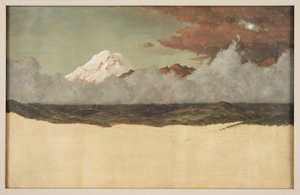 Monte Chimborazo a través de la niebla y las nubes de Frederic Edwin Church