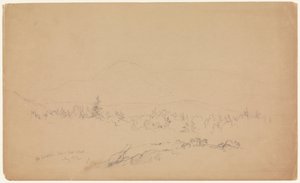 "Mount Katahdin from the West" [El monte Katahdin desde el oeste] [Mirando al oeste hacia el monte Katahdin] de Frederic Edwin Church