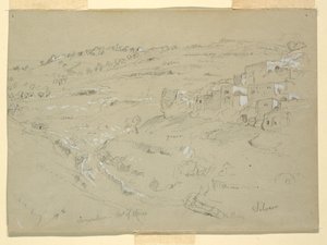 Monte de los Olivos, Betania, Siloé y Jerusalén, Palestina [Betania y Silwan, Jerusalén Este, y Jerusalén, Israel] de Frederic Edwin Church